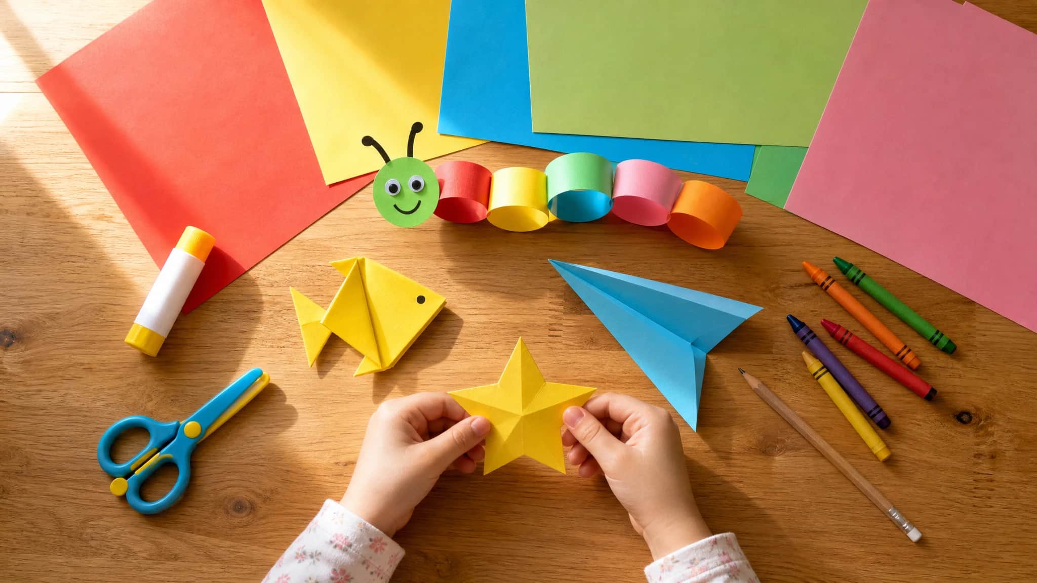 Поделки из бумаги для детей 3-7 лет: 12 идей за 10-30 минут