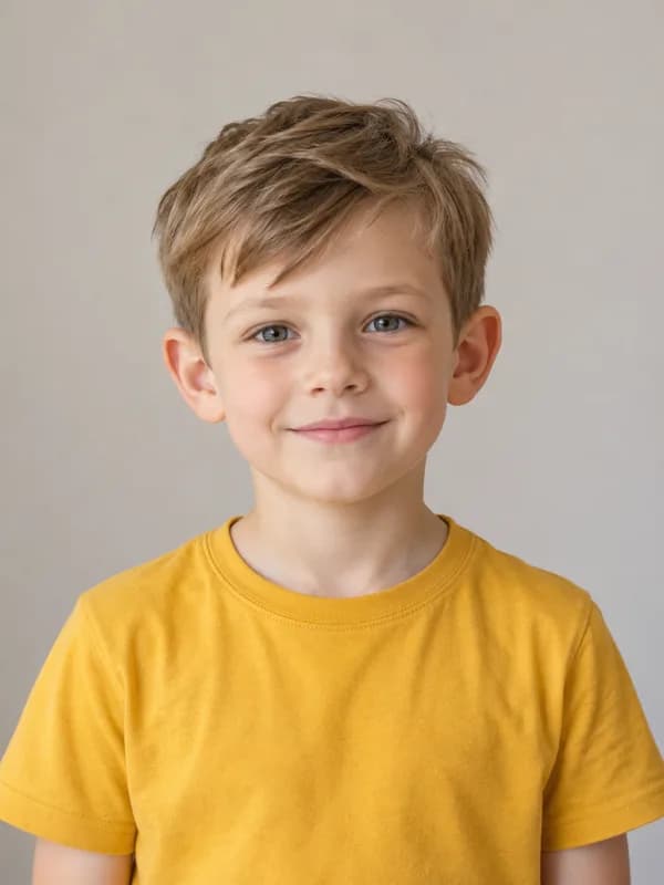 Исходный портрет: вымышленный Миша, 7 лет