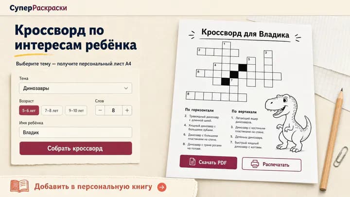 Макет генератора детских кроссвордов