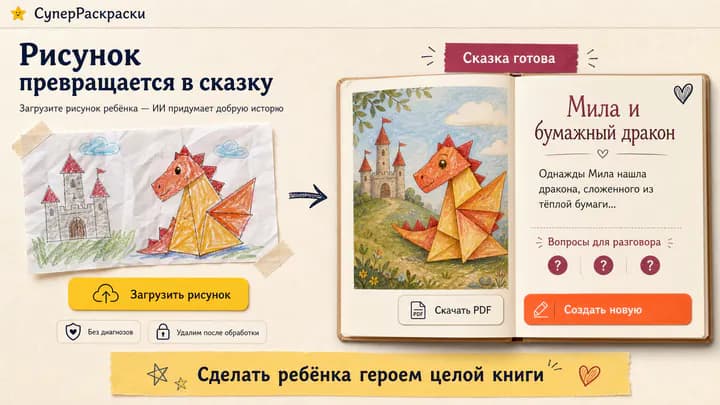 Макет сервиса, превращающего детский рисунок в сказку