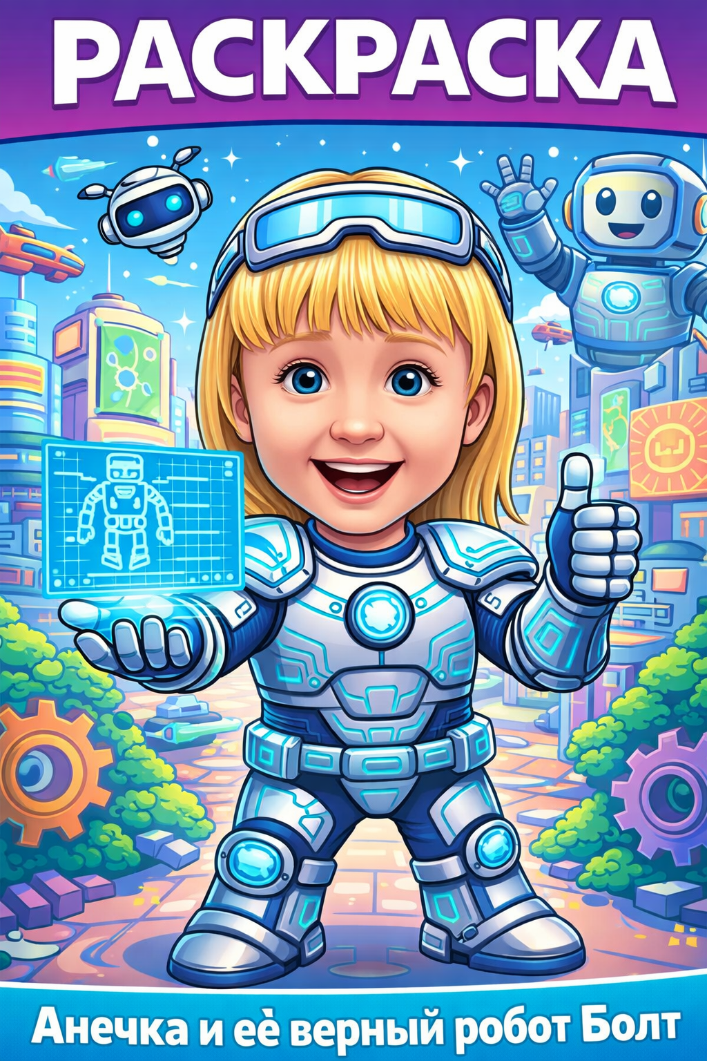 Роботы — Анечка, 4 года