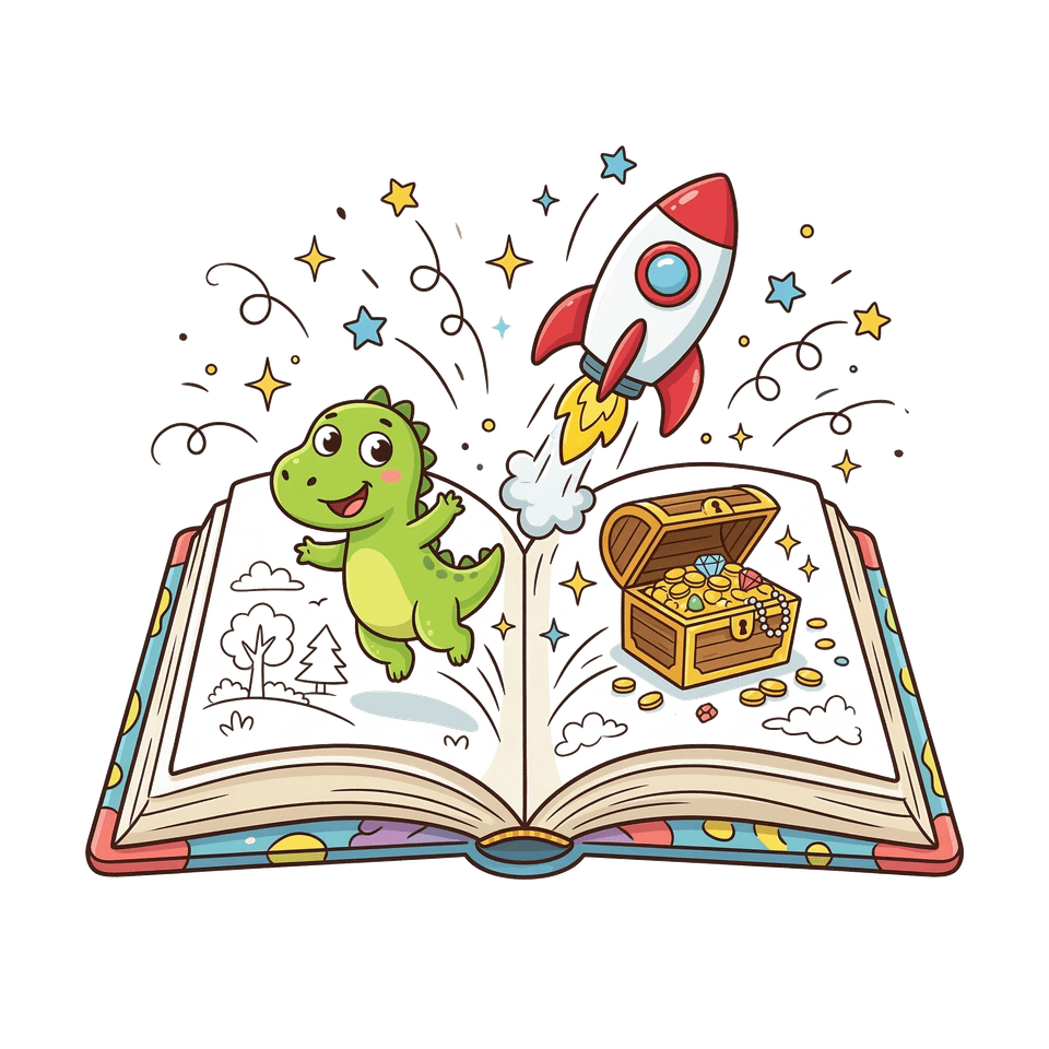 Волшебная книга-раскраска с персонажами