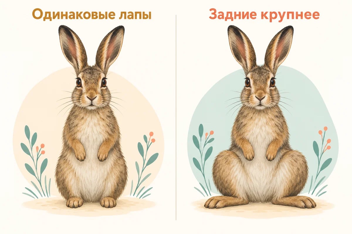 Одинаковые лапы и исправленный сидячий силуэт