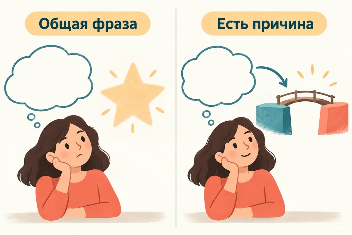 Общее впечатление и мнение с конкретным основанием