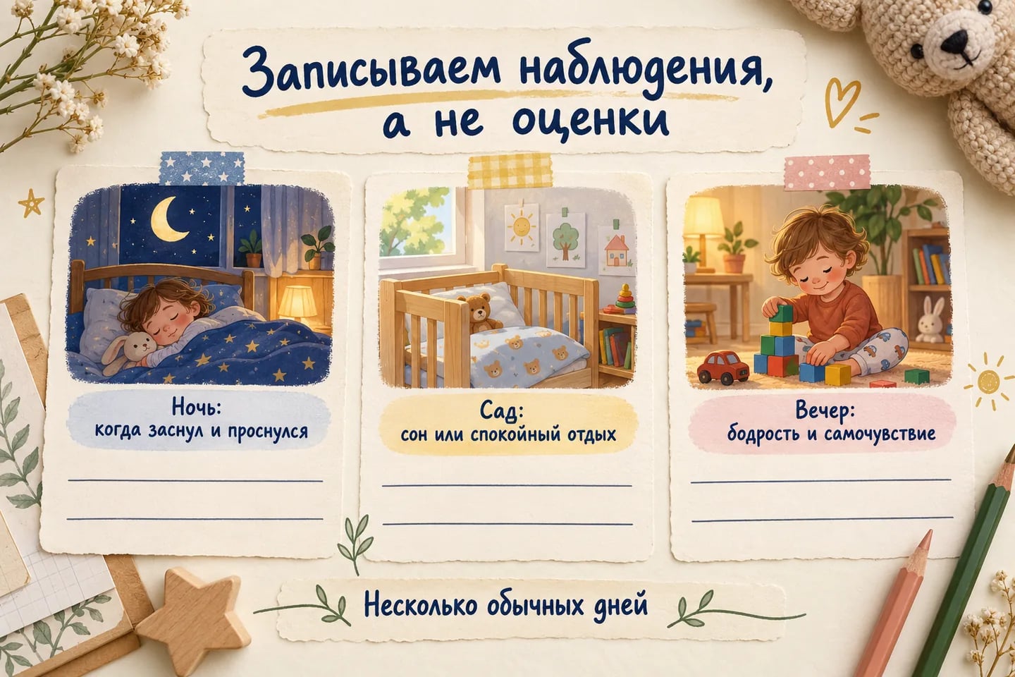 Как согласовать с воспитателем небольшой план помощи ребёнку в тихий час