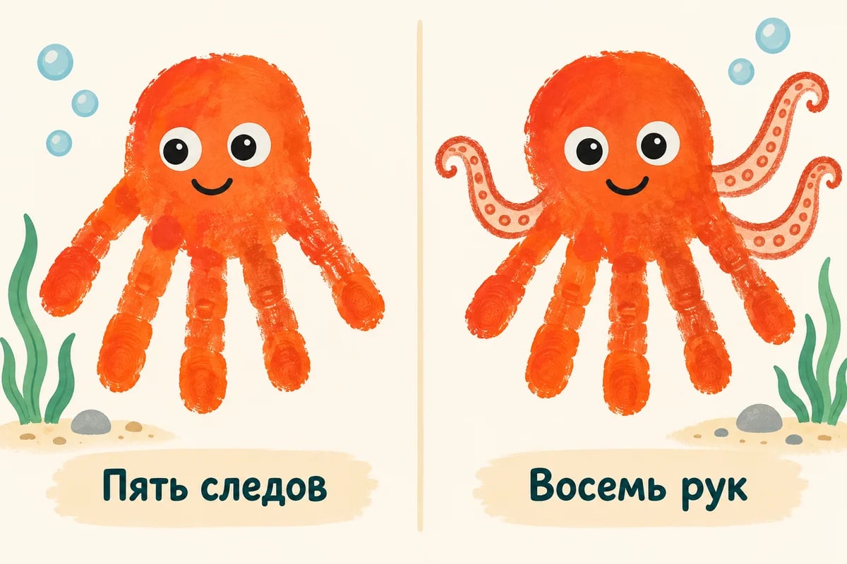 Как дополнить ладонь до восьми рук осьминога