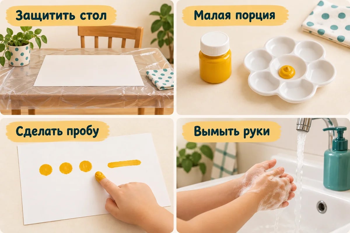 Что подготовить для пальчикового рисования