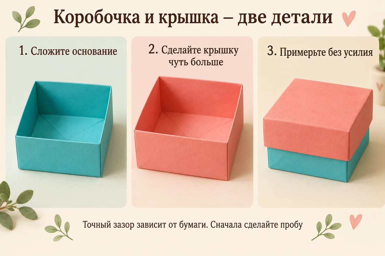 Бирюзовое основание коробочки масу, отдельная коралловая крышка чуть большего размера и закрытая коробочка