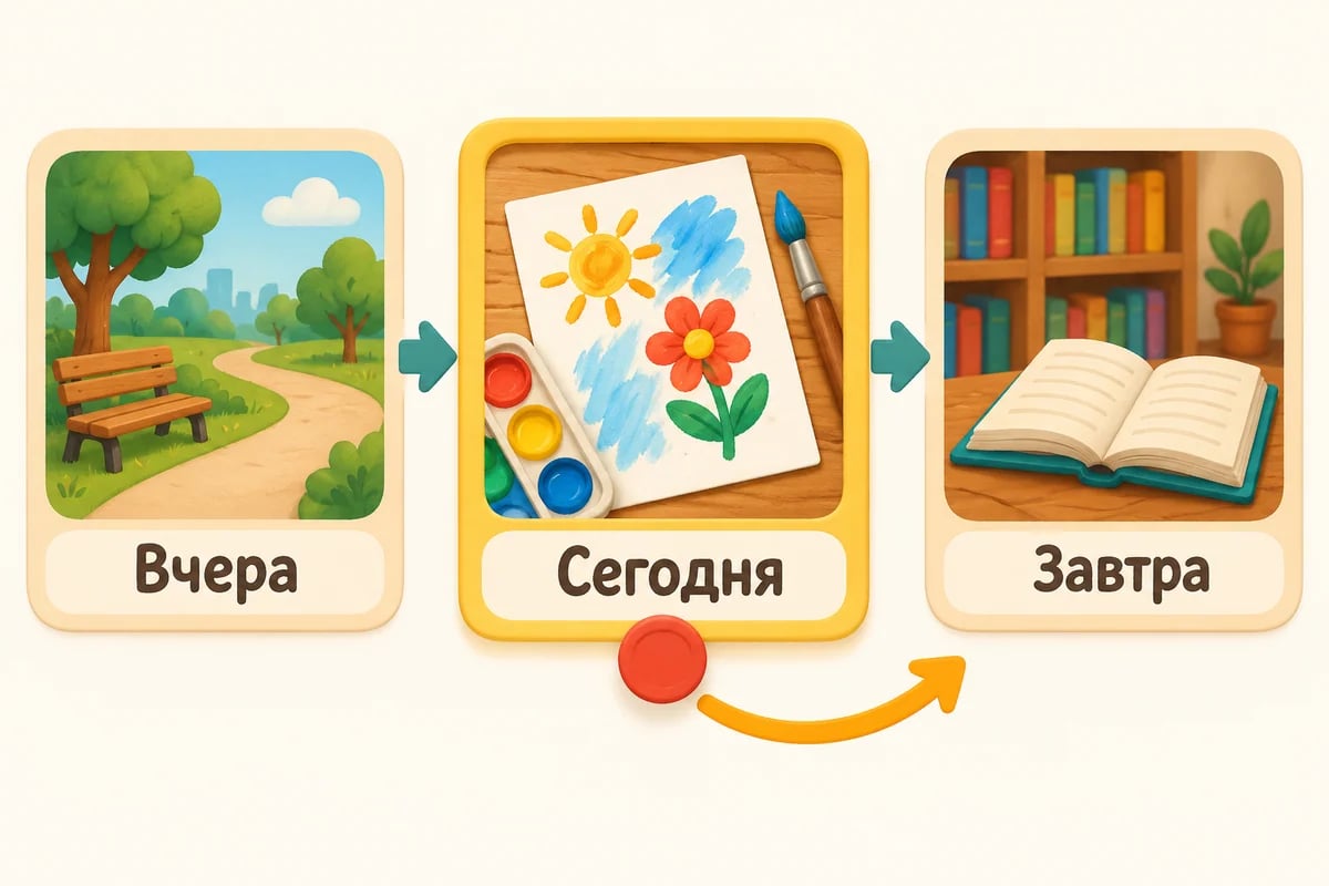 Вчера, сегодня, завтра и переход к следующему дню