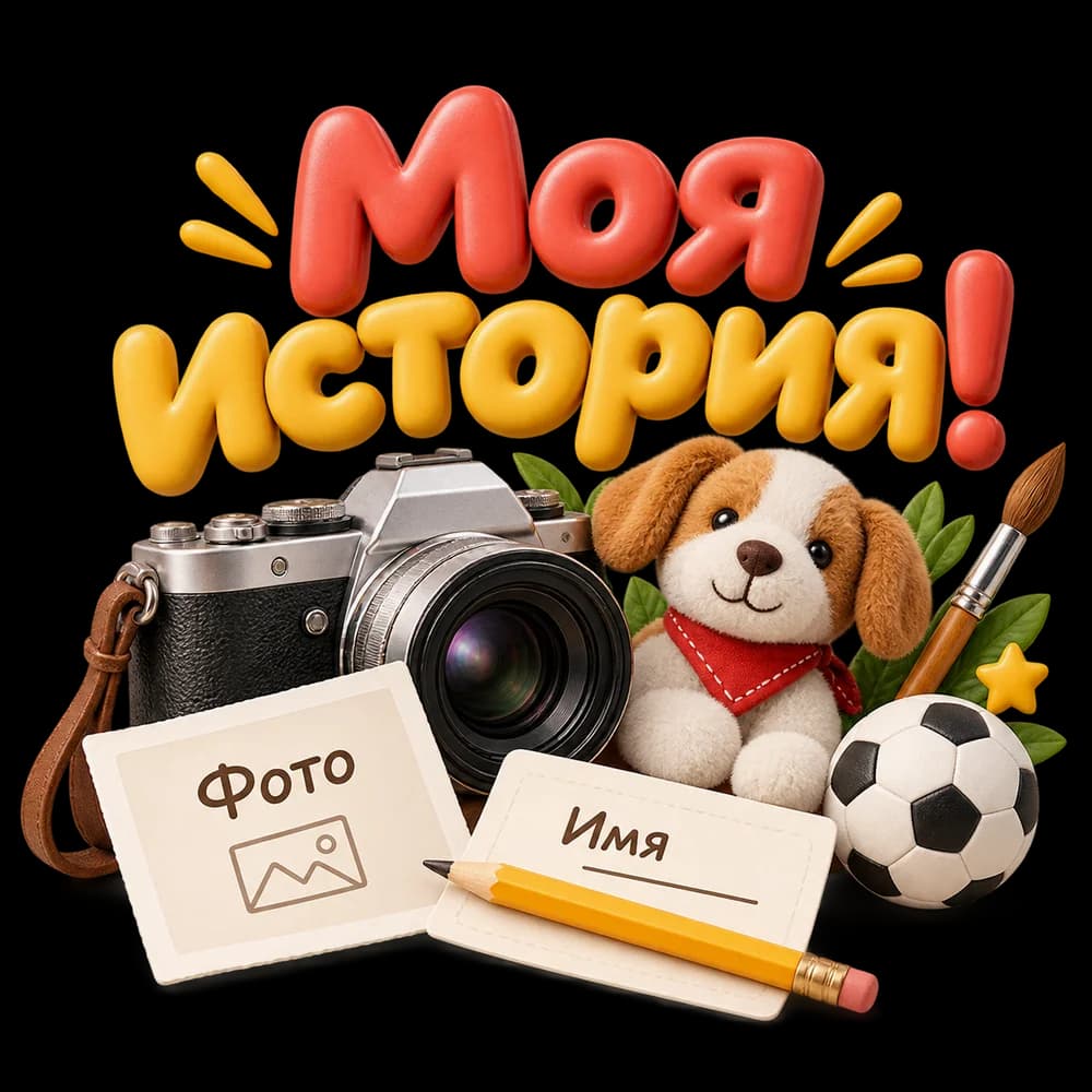 Моя история! Фото, имя и любимые занятия ребёнка